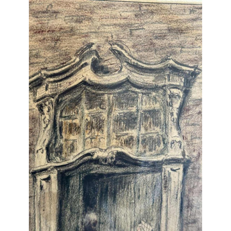 Albert DANDOY (1885-1977): “Door of the rectory of the Church of St. Nicholas in Namur”