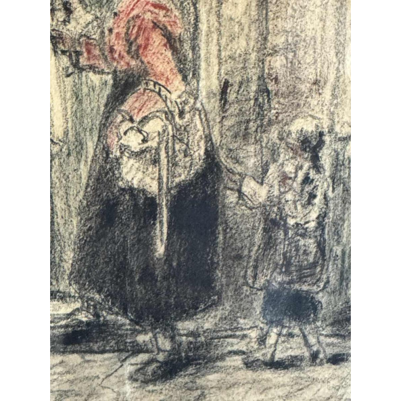 Albert DANDOY (1885-1977): « Porte de la cure de lEglise St Nicolas à Namur »