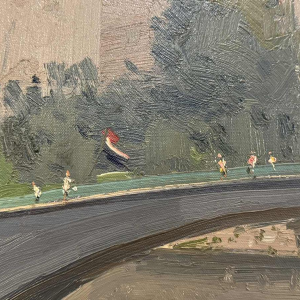 George LAMBILLOTTE (1915-1998): « Namur - porte de lentre Sambre et Meuse »