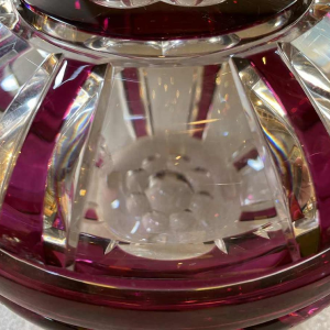 Val Saint-Lambert Art Deco crystal candy box, 1925 period, Joseph Simon