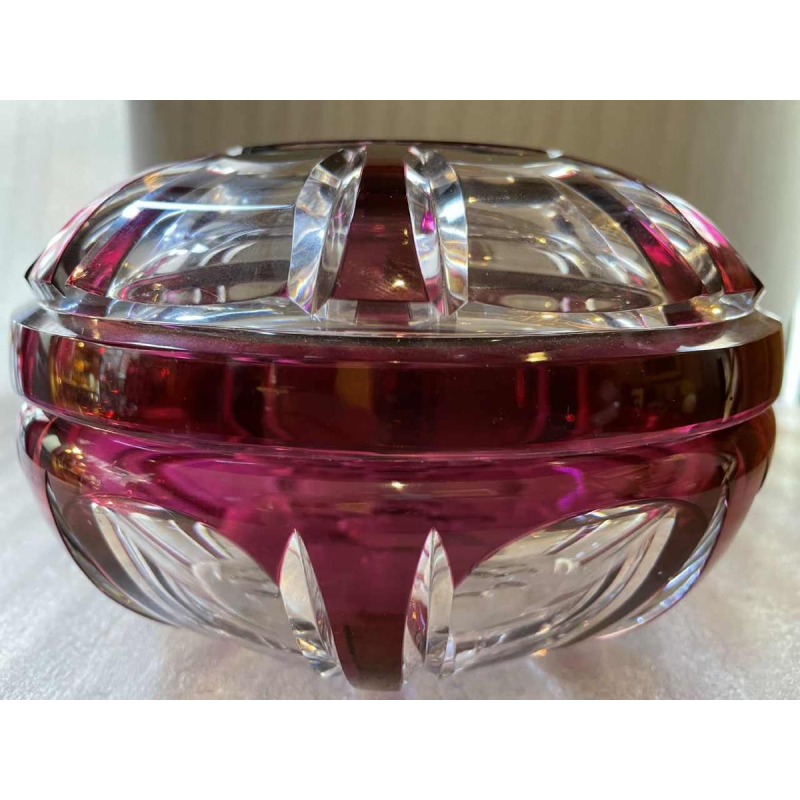 Art Deco kristallen snoepdoos van Val Saint-Lambert, periode 1925, Joseph Simon