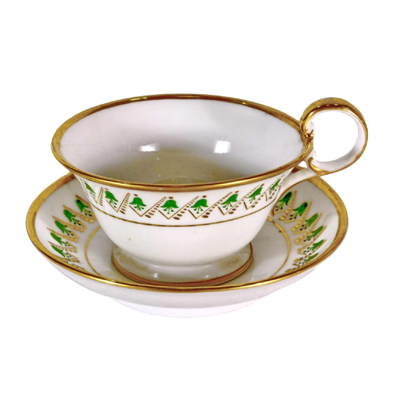 Manufacture de Dagoty et Honoré, tasse à thé en porcelaine de Paris, XIXe s