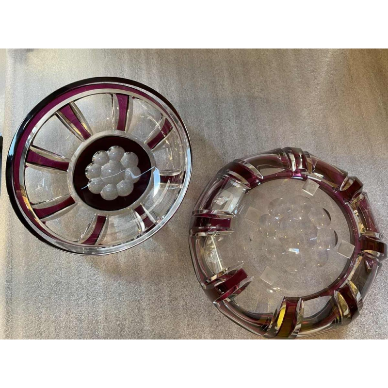 Val Saint-Lambert bonbonnière art déco en cristal époque 1925 Joseph Simon