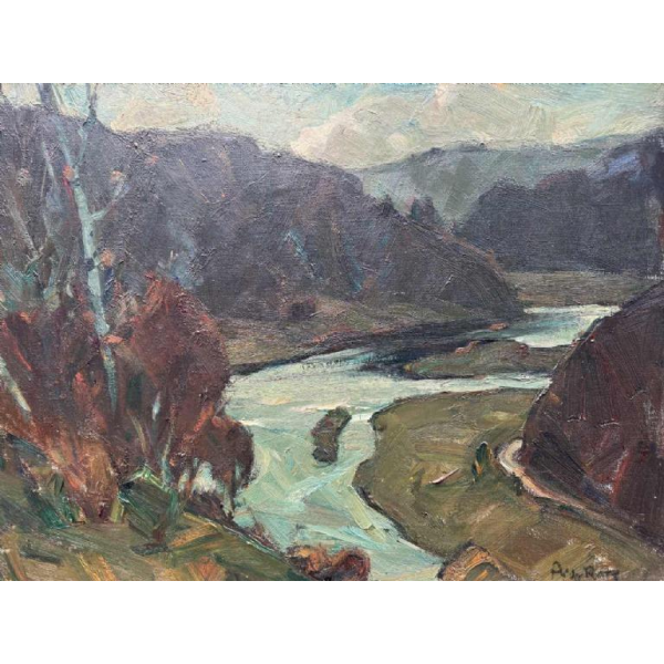 Albert RATY (1889-1970): Meanders of the Semois in autumn.