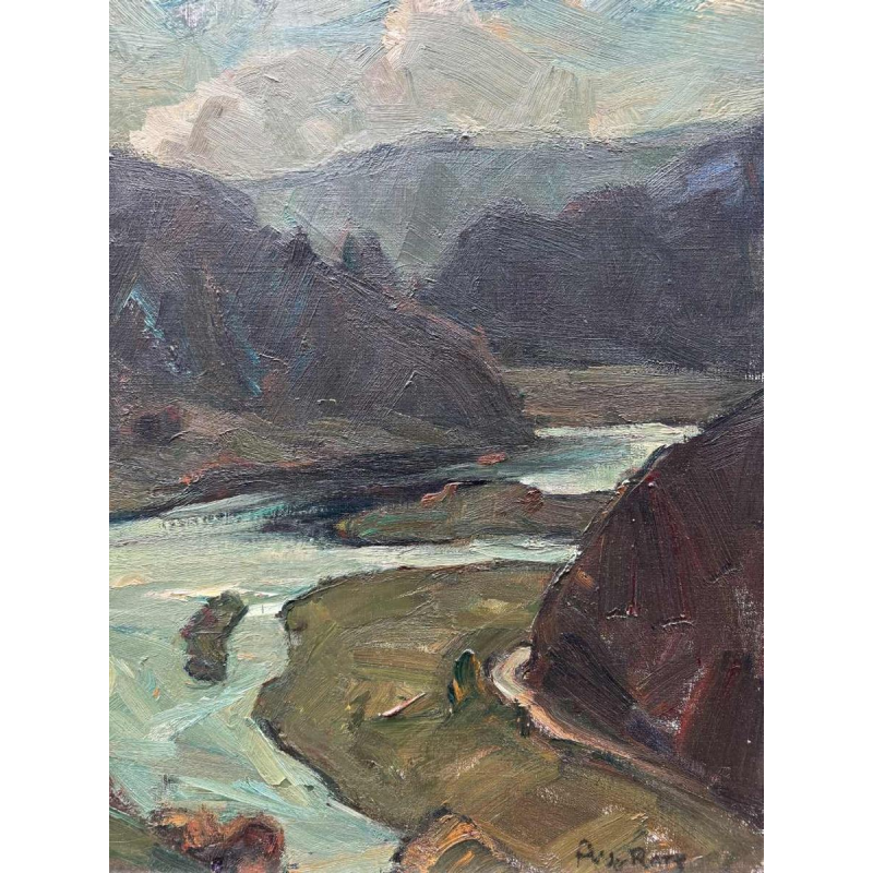 Albert RATY (1889-1970): Meanders of the Semois in autumn.