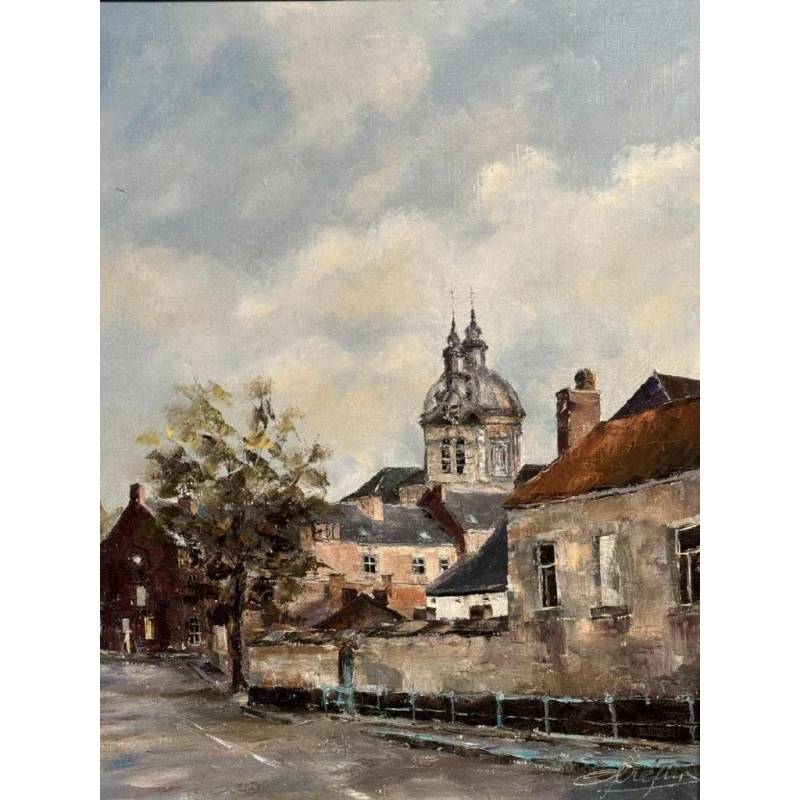 Alphonse CREPIN (1931-2010): « Namur vue vers la Cathédrale »