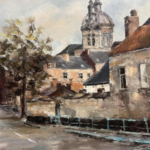 Alphonse CREPIN (1931-2010): "Namur seen towards the Cathedral".