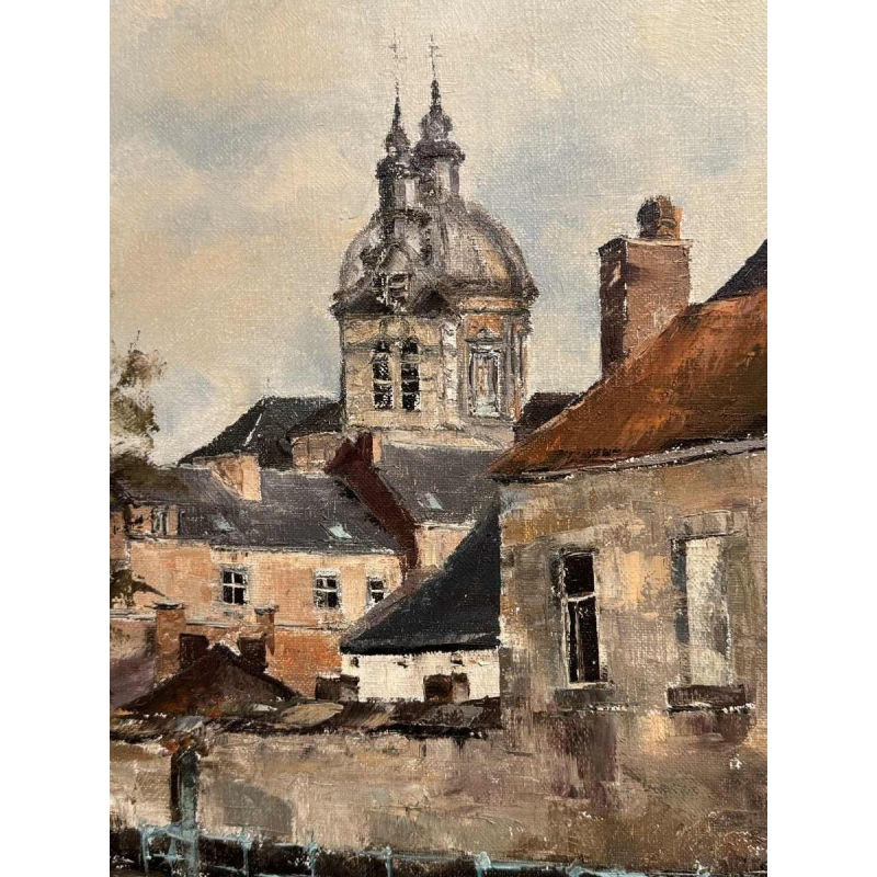 Alphonse CREPIN (1931-2010): "Namur seen towards the Cathedral".