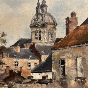 Alphonse CREPIN (1931-2010): "Namur seen towards the Cathedral".