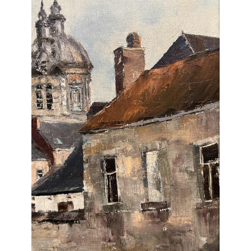 Alphonse CREPIN (1931-2010): "Namur seen towards the Cathedral".