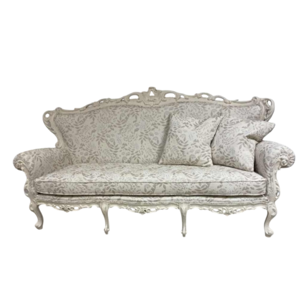 Volledig opnieuw beklede barok sofa, Italiaanse makelij, ca 1950-1960