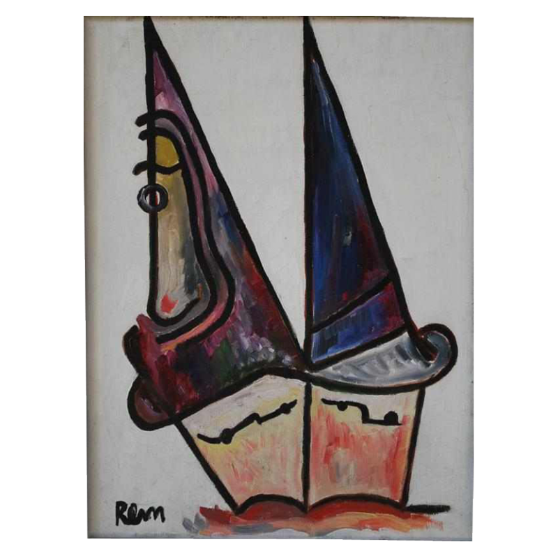 SOLD.Huile sur toile signée REM. (Raymond CONINCKX).