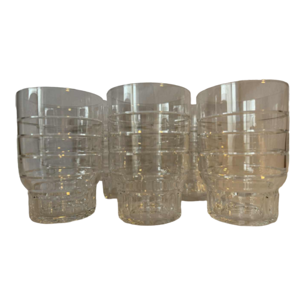 6 (or 12) "Manhattan" crystal glasses Val St Lambert art deco era