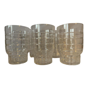 6 (ou 12) verres-gobelets « Manhattan » cristal Val St Lambert époque art déco
