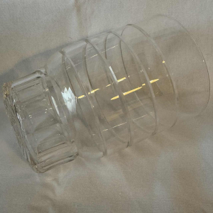 6 (of 12) glazen 'Manhattan' kristallen Val St Lambert art deco-periode