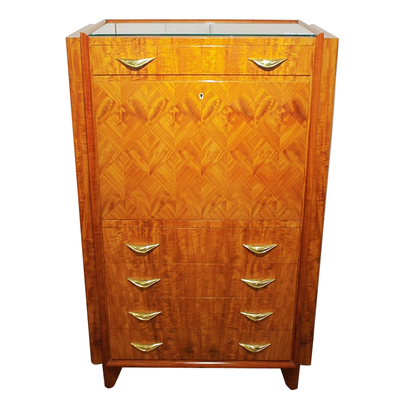 SECRETAIRE 1940 EN CITRONNIER SANYAS ET POPOT FAUBOURG SAINT - ANTOINE PARIS - ART DECO