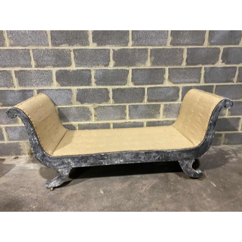 Antique Charles X style bench seat, late 19th century