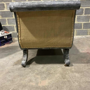 Antique Charles X style bench seat, late 19th century