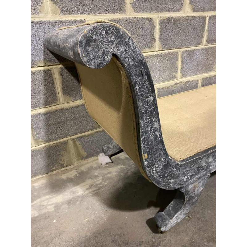 Antique Charles X style bench seat, late 19th century