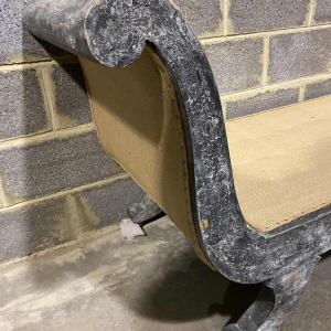 Antique Charles X style bench seat, late 19th century