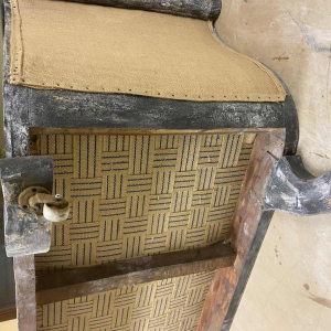 Antieke bank in Charles X stijl, eind 19e eeuw