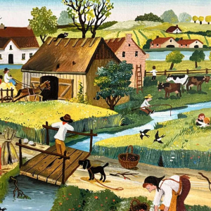 Marie-Louise BATARDY « Lété » peinture acrylique sur toile, ca 1980