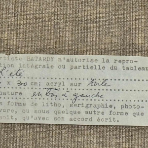 Marie-Louise BATARDY « Lété » peinture acrylique sur toile, ca 1980