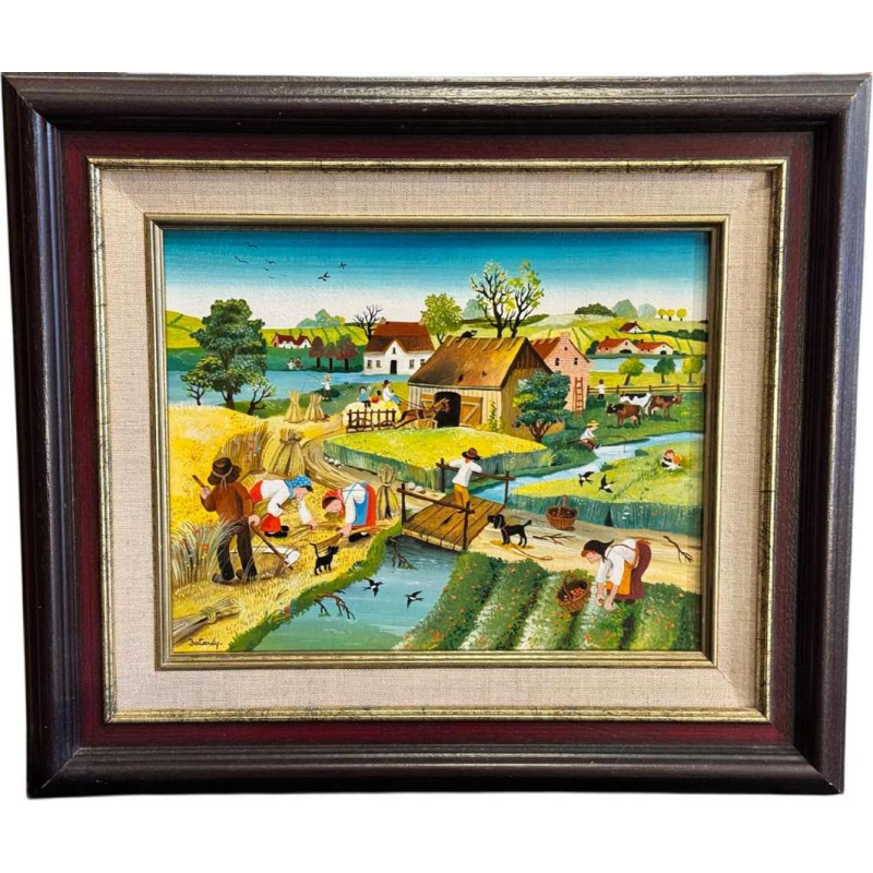 Marie-Louise BATARDY « Lété » peinture acrylique sur toile, ca 1980