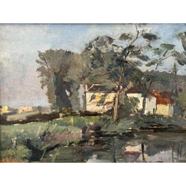 Eliane de Meuse (1899-1993): Vijvers ? in het bos.