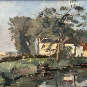 Eliane de Meuse (1899-1993): Vijvers ? in het bos.