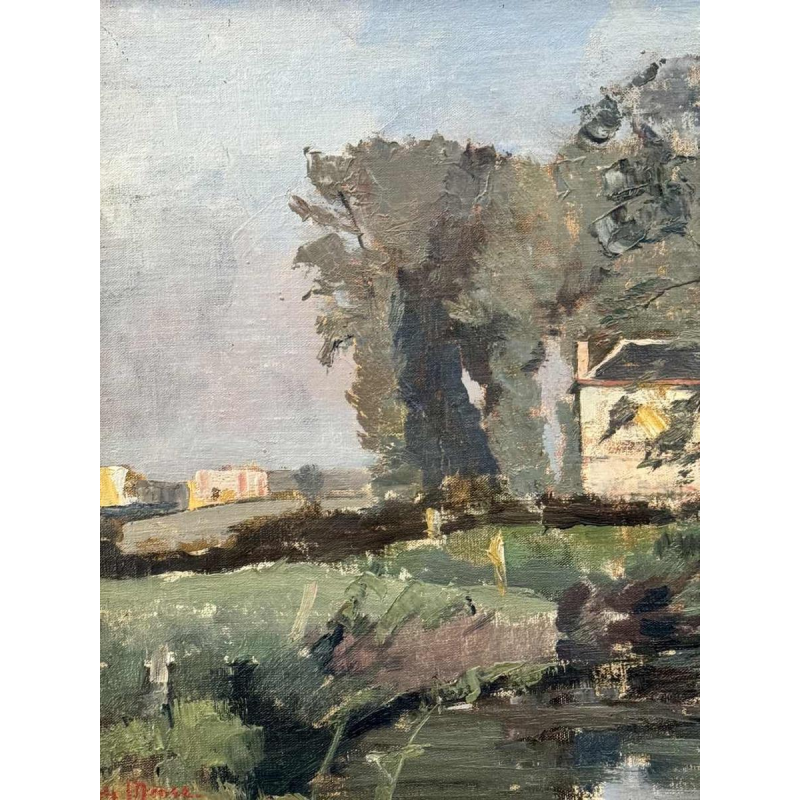 Eliane de Meuse (1899-1993): Ponds ? in Forest.