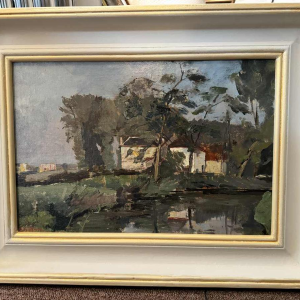 Eliane de Meuse (1899-1993): Ponds ? in Forest.