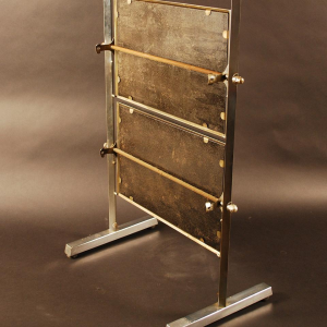 Art Deco Desserte with double chromed metal plate - circa 1930