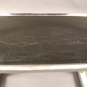 Art Deco Desserte met een dubbele verchroomde metalen bovenplaat - 1930