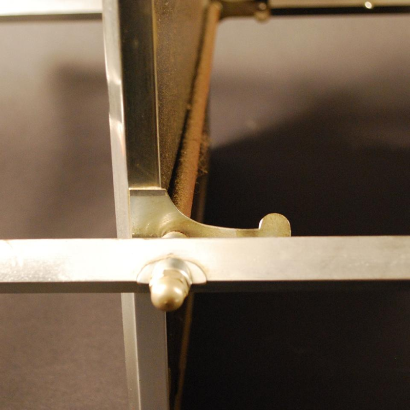 Art Deco Desserte met een dubbele verchroomde metalen bovenplaat - 1930