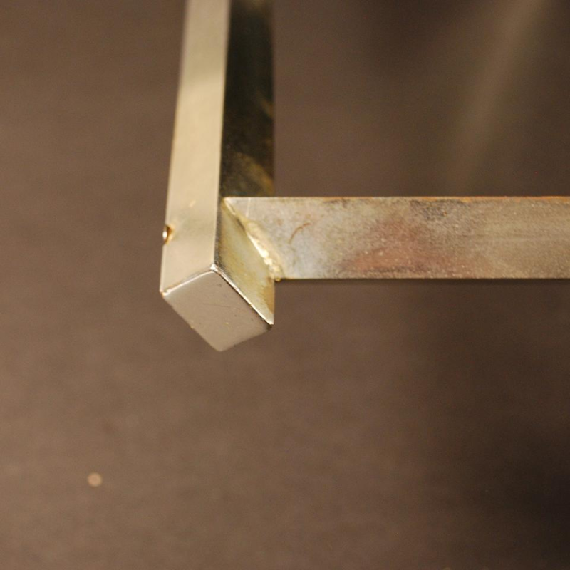 Art Deco Desserte met een dubbele verchroomde metalen bovenplaat - 1930