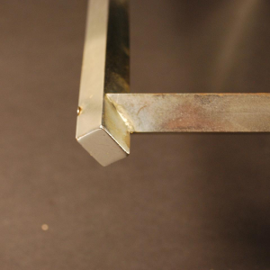 Art Deco Desserte met een dubbele verchroomde metalen bovenplaat - 1930