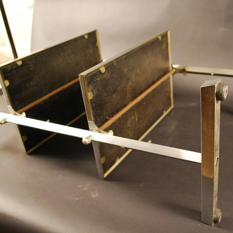 Art Deco Desserte met een dubbele verchroomde metalen bovenplaat - 1930