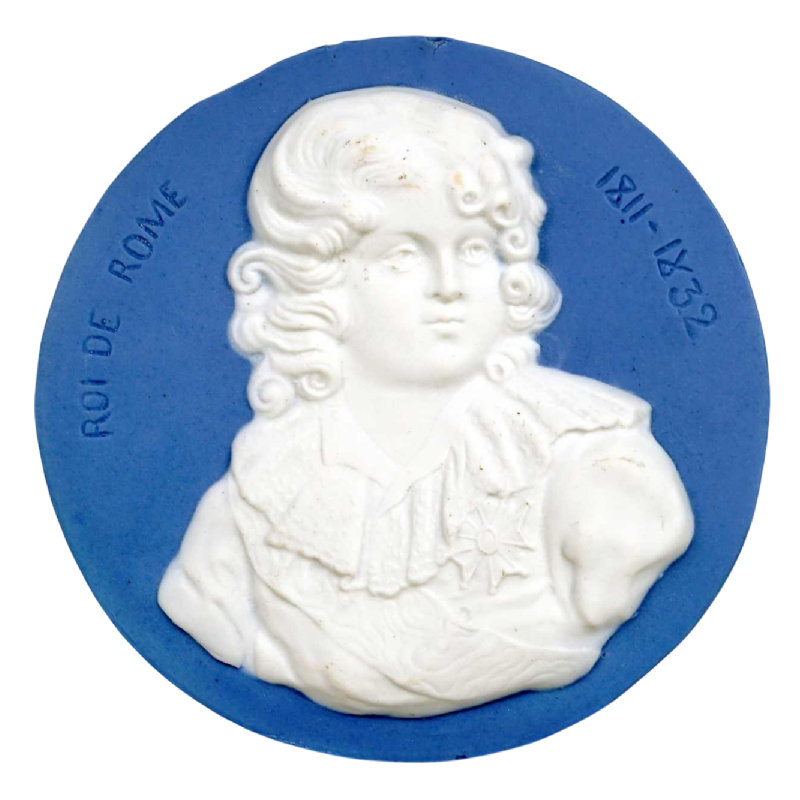 Médaillon en biscuit de porcelaine 'Le Roi de Rome' XIXe s