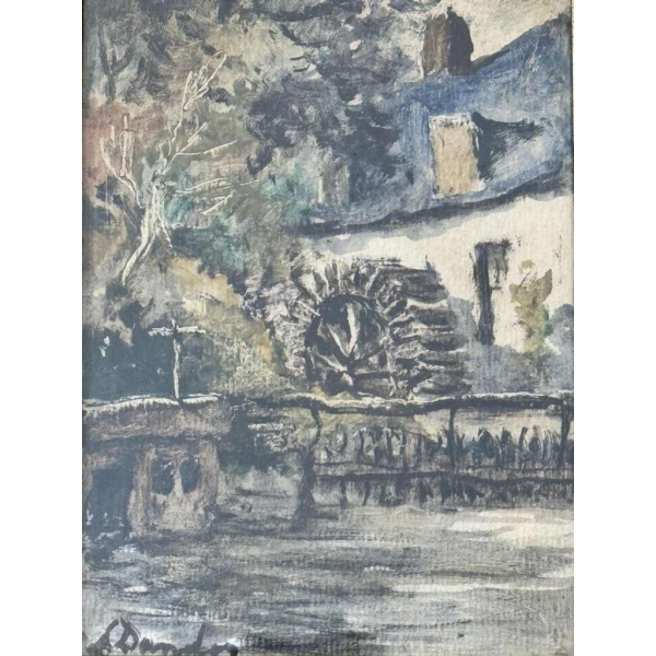 Albert DANDOY (1885-1977): « Moulin sur le Houyoux à Bomel - Namur»