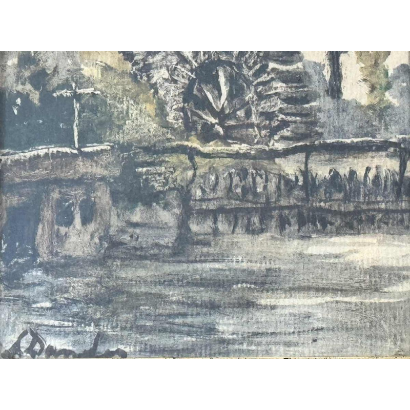 Albert DANDOY (1885-1977): « Moulin sur le Houyoux à Bomel - Namur»