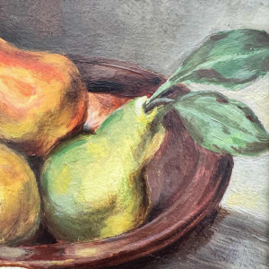 L. VERMEULEN: «  Plate of pears »