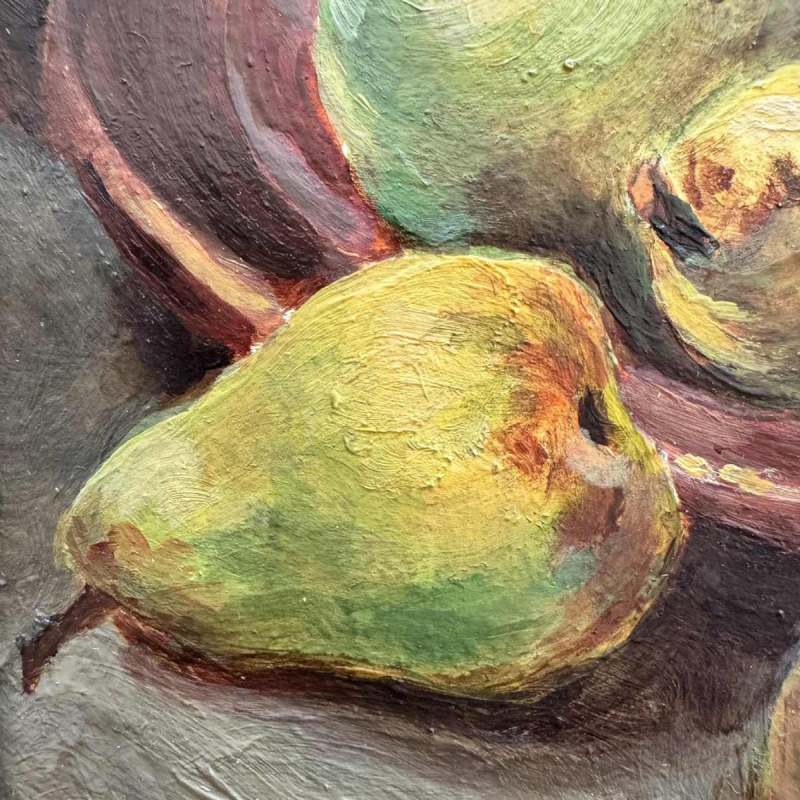 L. VERMEULEN: «  Plate of pears »
