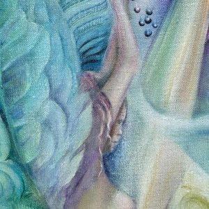 Simone Verlaine "femme nue" peinture fantastique surréaliste, huile sur toile, 20ème siècle