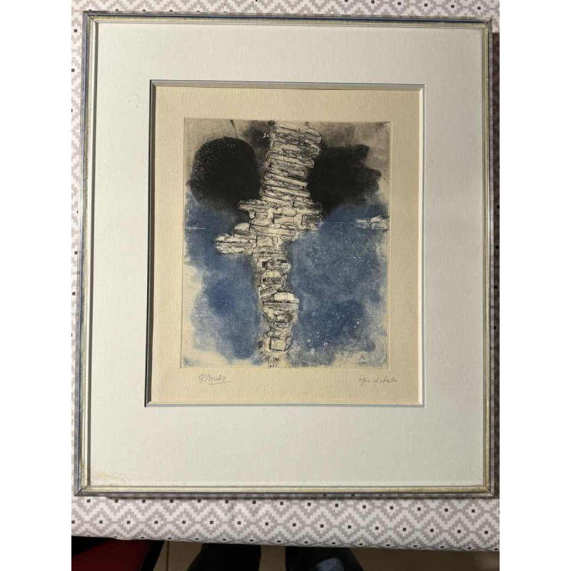 René MELS (1909-1977): épreuve détat (gravure au carborundum)