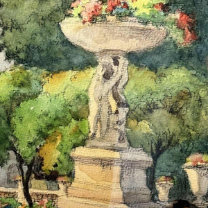 Charles CATTEAU (1880-1966): « Paris - Les jardins du Luxembourg »