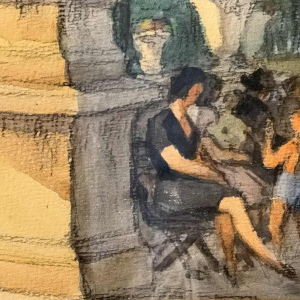 Charles CATTEAU (1880-1966): « Paris - Les jardins du Luxembourg »