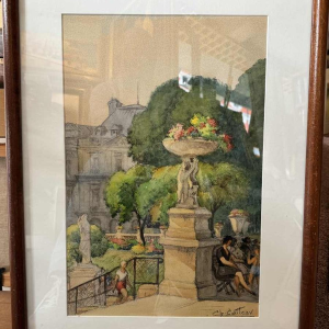 Charles CATTEAU (1880-1966): « Paris - Les jardins du Luxembourg »