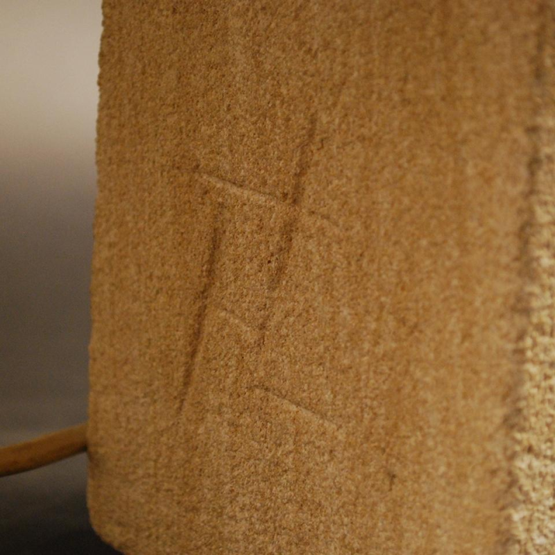 Pair of table lamps signed F L, "Brutalist" style, Stone & Agate, 1970