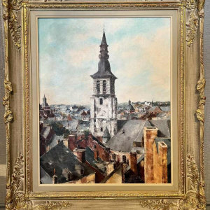 Alphonse CREPIN (1931-2010): "Namur - his roofs and the coachman »